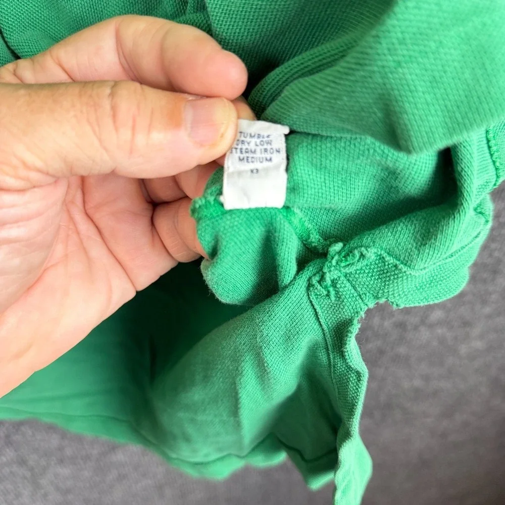 Ralph Lauren Polo Shirt Mens XL Kelly Green Short Sleeve Pique Cotton Ivy Prep
